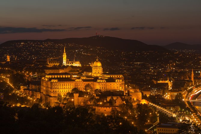 Budapest by night - private driving tour - Fisherman’s Bastion and Matthias Church after dark
