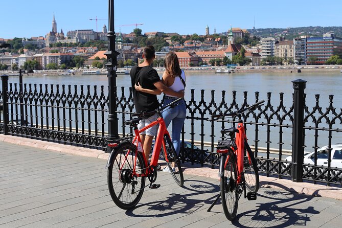Budapest: Historic Downtown ride on E-Bicycles Buda & Pest - Danube story beats: Parliament to Shoes, then the Chain Bridge