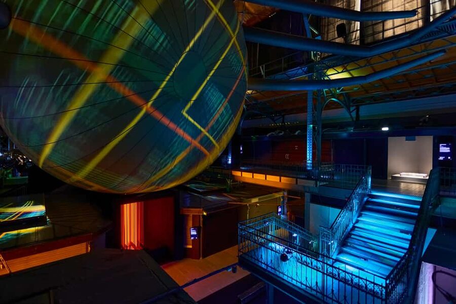 Budapest: Light Art Museum - Immersive New Media Experience - Entering the old market hall where light becomes the main character