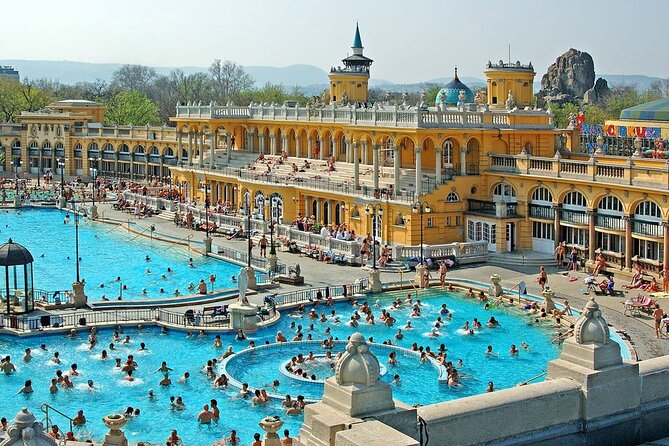 Entrance to Szechenyi Spa in Budapest - Pool hopping 101: outdoor thermal warmth and indoor variety