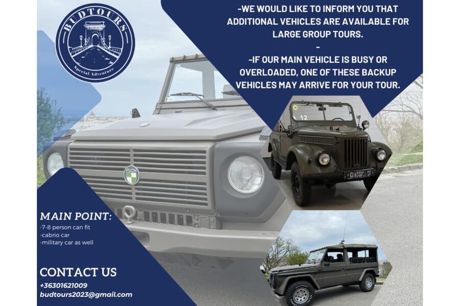 Iconic Budapest tour with Classic Russian Jeep and G-Wagon - Castle District: Buda Castle area admission, Matthias, and Fisherman’s Bastion