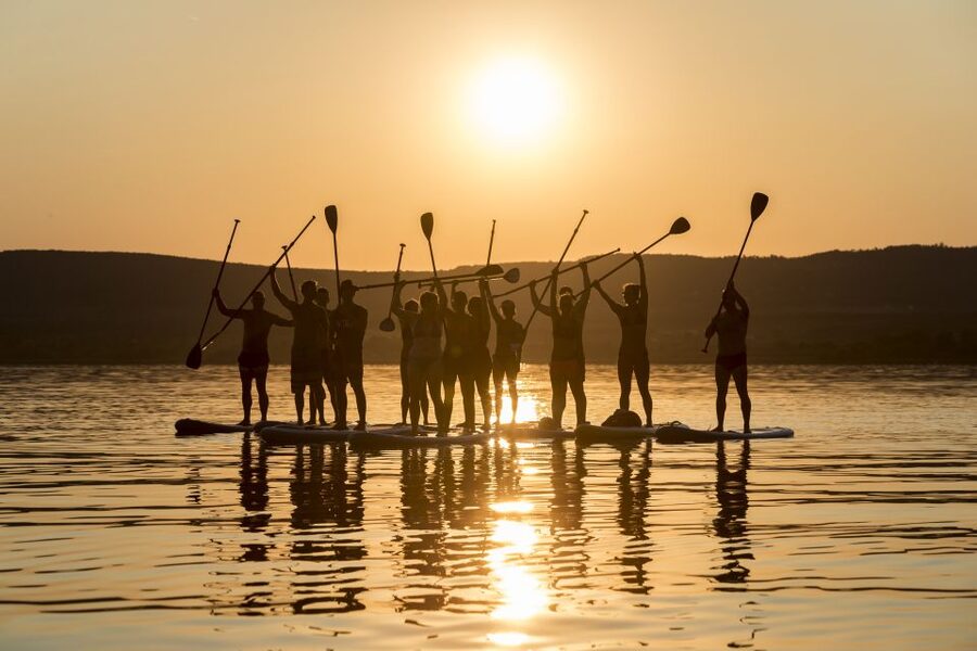 Lake Balaton: Sunset SUP Tour along the Tihany National Park - Check-in, gear, and a quick SUP setup that actually helps
