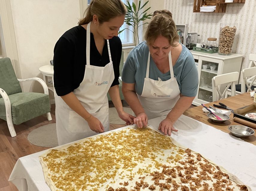 Stretched Strudel Making Class with 2 Different Fillings - Eating Together, Then Taking Family Recipes Home