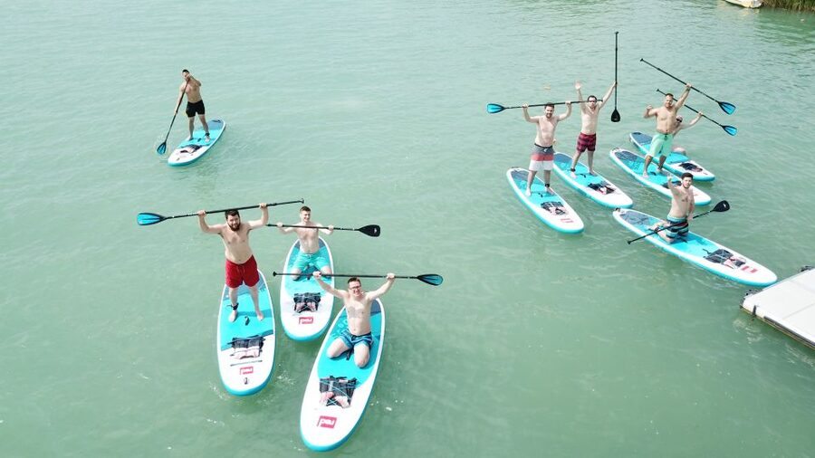Tihany: SUP Course and Tour at Lake Balaton - Beach practice: carrying, launching, and paddle control