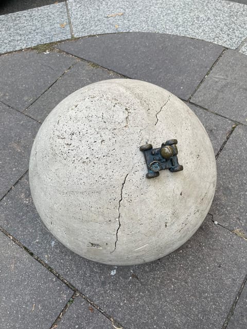 Tiny Sculptures, Big Stories: Kolodko mini statue tour - Pest to Buda by walking and transit (tickets included)