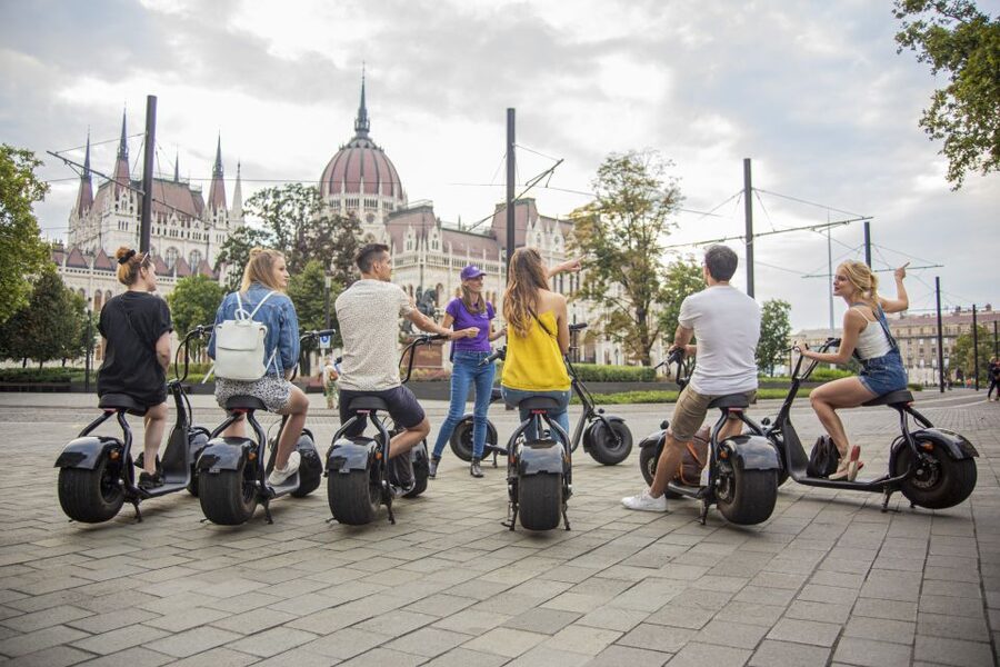 Top sights of Pest downtown on e-scooters incl. Parliament - Getting started: safety briefing, gear, and what riding takes